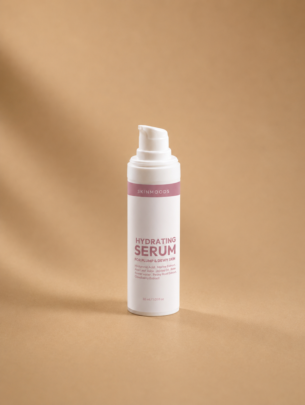 Skinmoods Hydrating Serum in a studio setting