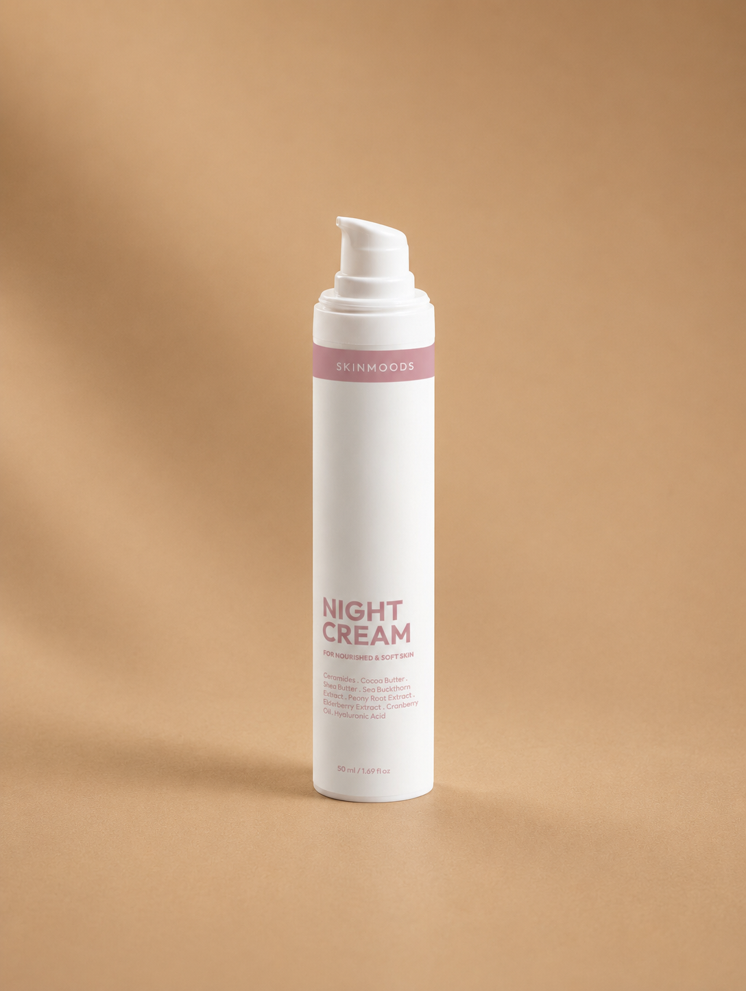 Skinmoods Nourishing Night Cream in a studio setting