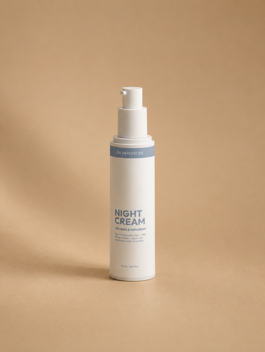 Skinmoods Sensitive Night Cream in a studio setting