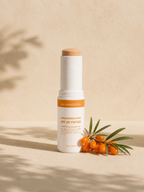 Skinmoods Sunscreen Stick SPF50 Tinted  with a single ingredient sea buckthorn