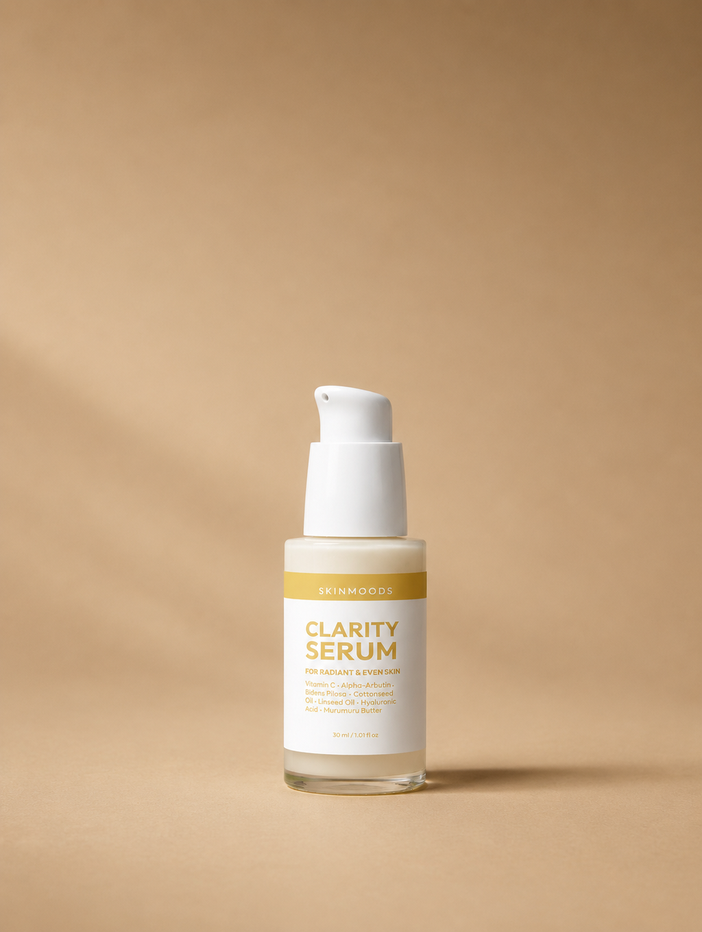 Skinmoods Clarity Serum in a studio scene