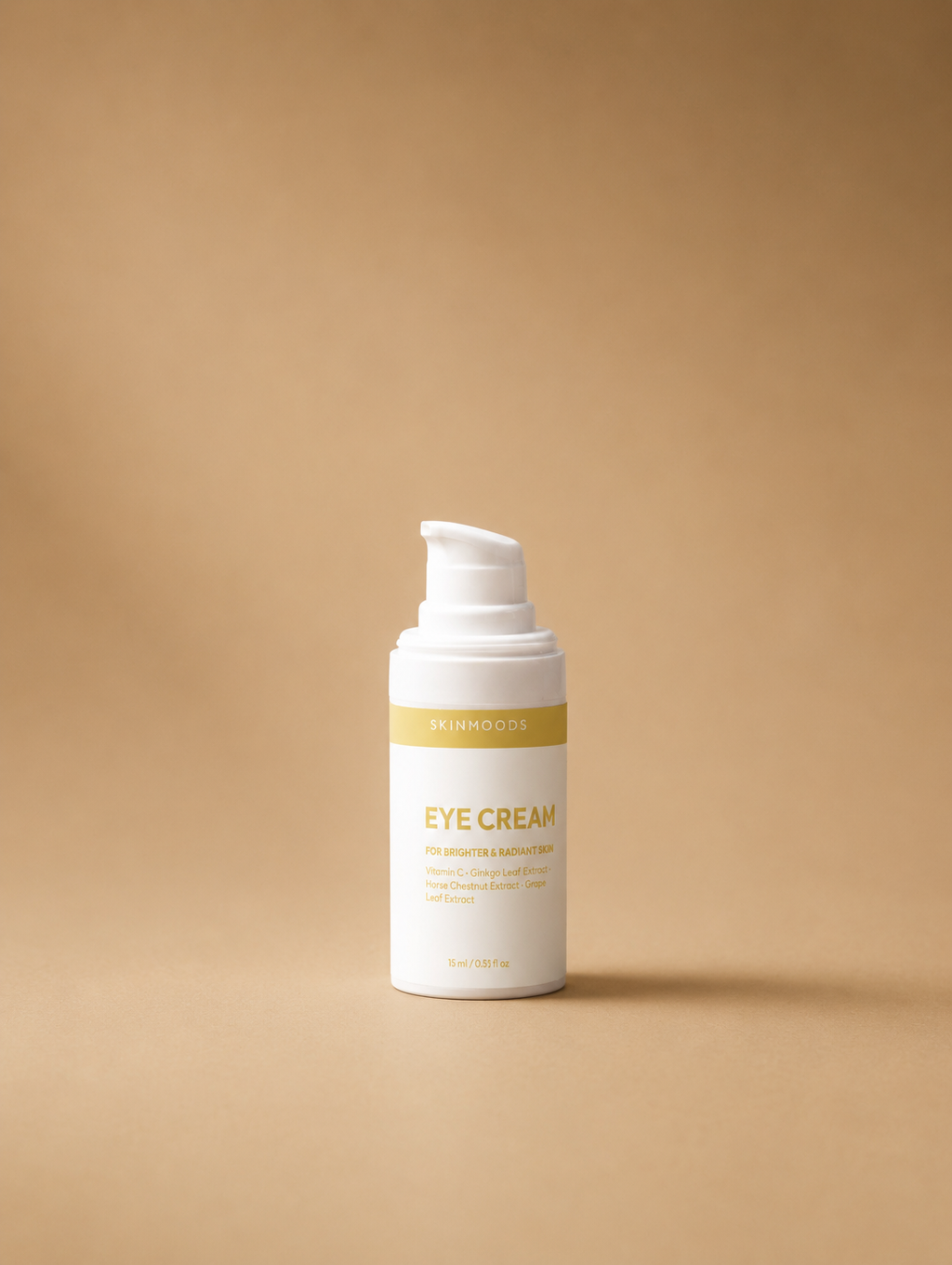 skinmoods brightening eye cream in a studio setting