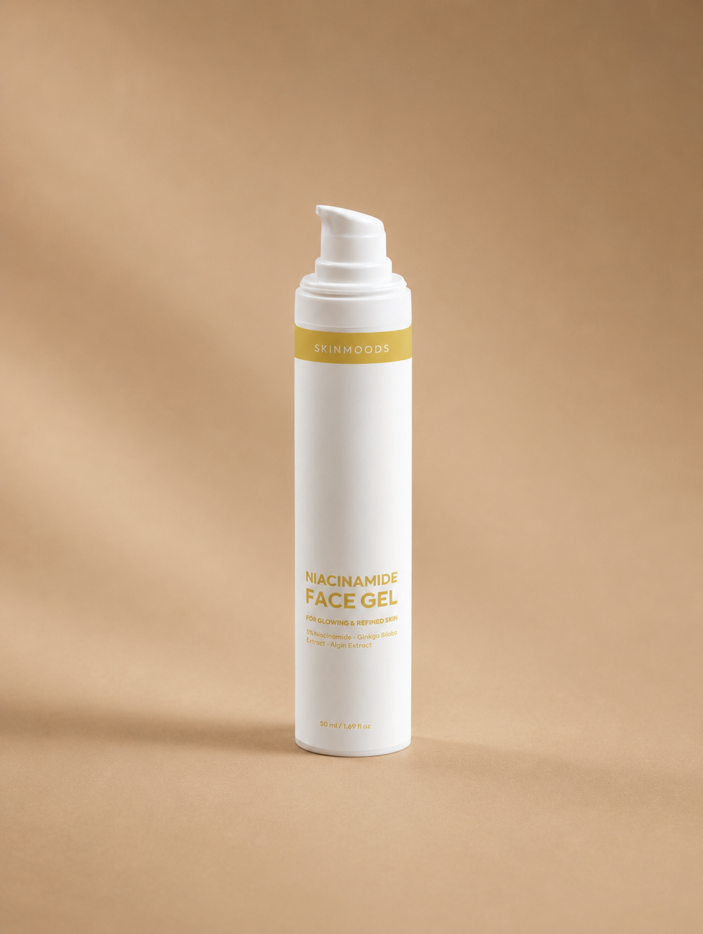 Skinmoods Niacinamide Face Gel in a studio setting