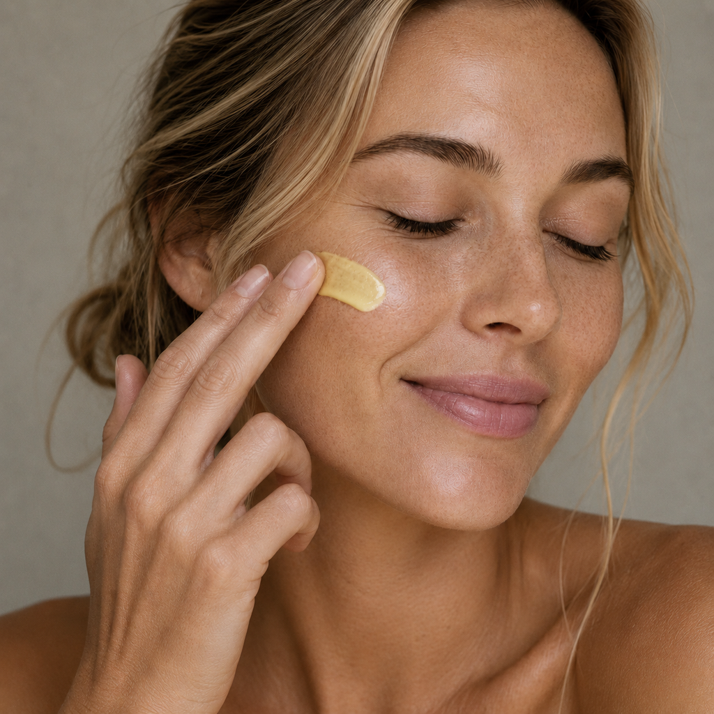 Model die Skinmoods Vitamin C Serum application